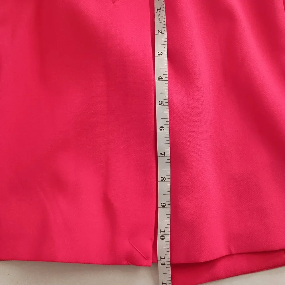 Joie Women’s Hot Pink Open Front Vest with Gold Buttons Size L NWT - Picture 12 of 14